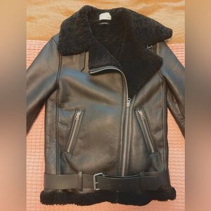 Aritzia Leather & Shearling Jacket